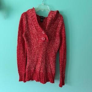 Wet Seal Red Hooded Sweater
